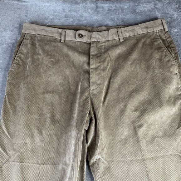 Peter‎ Millar Pants Mens 40 Nanoluxe Corduroy 5 Pocket Tan 40x31 Flat Front - Picture 1 of 12